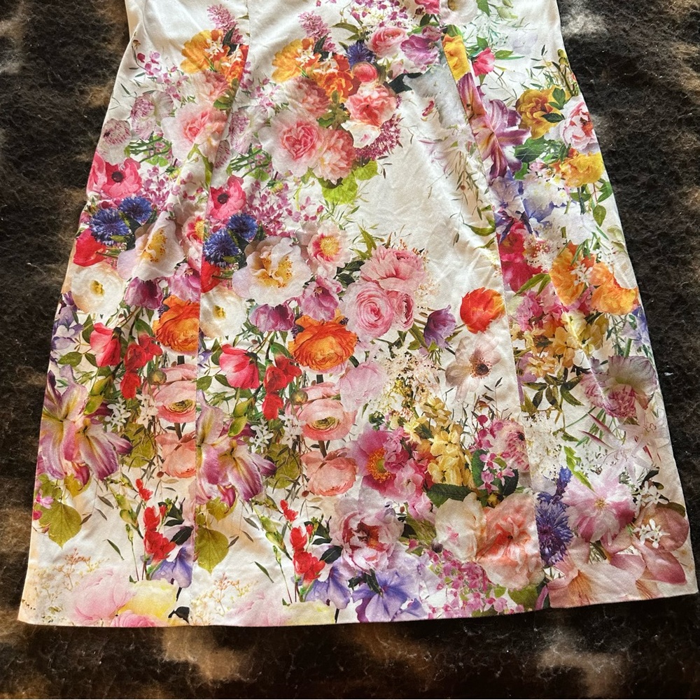 Zara Strapless Dress Floral size L Women - Picture 9 of 16